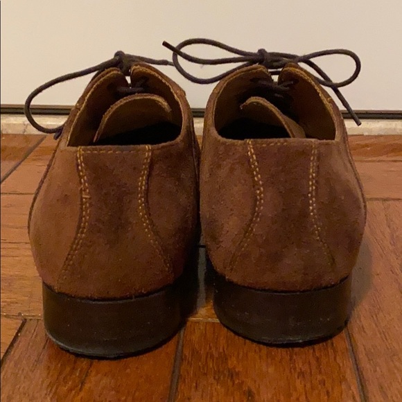 Billy Reid Brown Suede Cap Toe Oxford Shoes